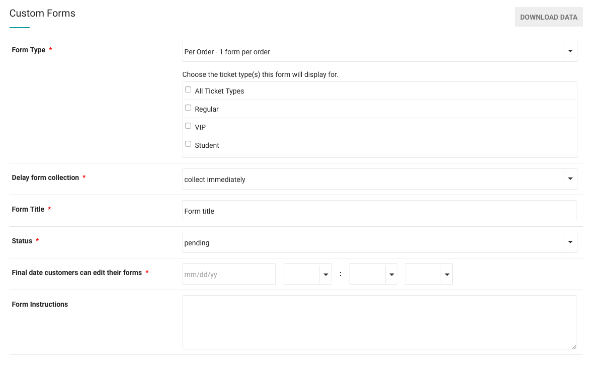 Create a Custom Form Client Support
